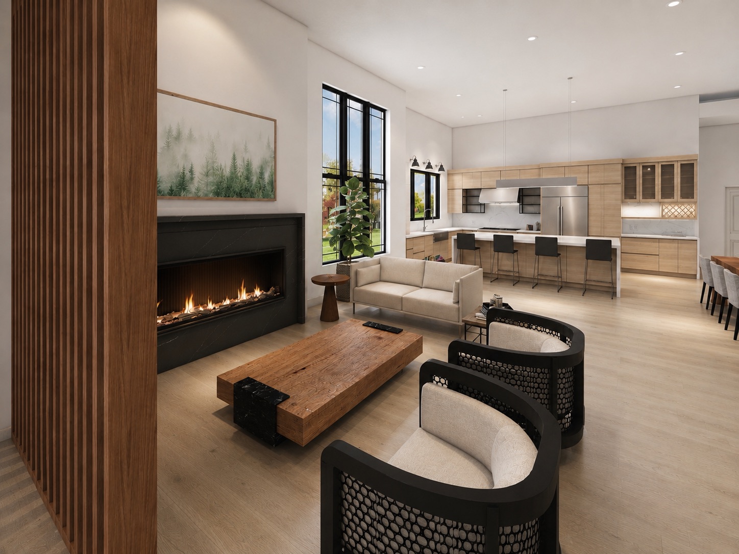 Maple new build finish-out render